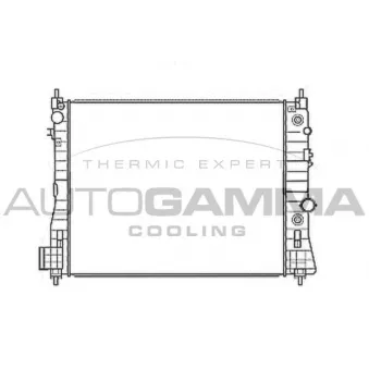 Radiateur, refroidissement du moteur AUTOGAMMA 107683
