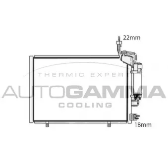 Condenseur, climatisation AUTOGAMMA 107773