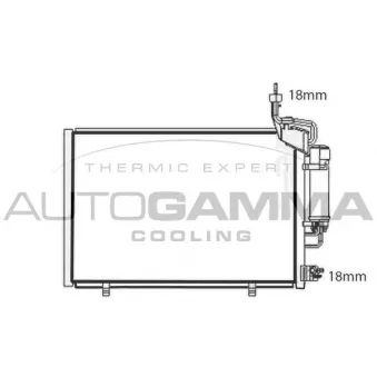 Condenseur, climatisation AUTOGAMMA 107774