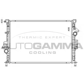 Radiateur, refroidissement du moteur AUTOGAMMA 107806