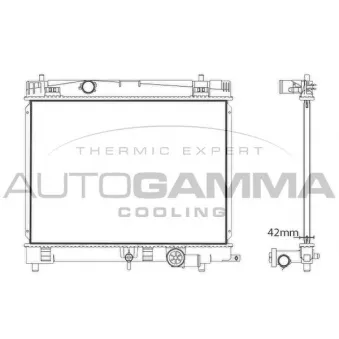 AUTOGAMMA 107888 - Radiateur, refroidissement du moteur