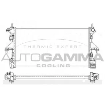 Radiateur, refroidissement du moteur AUTOGAMMA OEM 1382419080