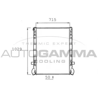 AUTOGAMMA 400088 - Radiateur, refroidissement du moteur