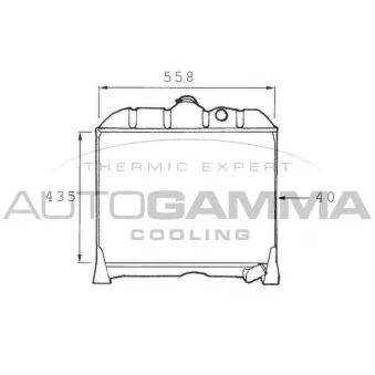 Radiateur, refroidissement du moteur AUTOGAMMA 400142