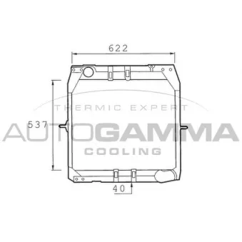 AUTOGAMMA 400224 - Radiateur, refroidissement du moteur