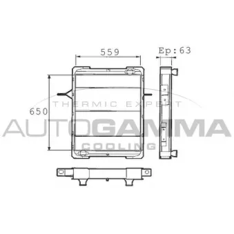 AUTOGAMMA 400336 - Radiateur, refroidissement du moteur