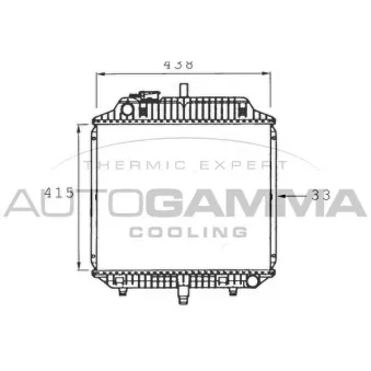 Radiateur, refroidissement du moteur AUTOGAMMA 400442