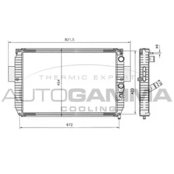 Radiateur, refroidissement du moteur AUTOGAMMA OEM 93814439