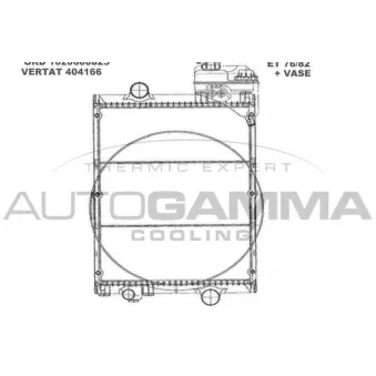 Radiateur, refroidissement du moteur AUTOGAMMA 404166
