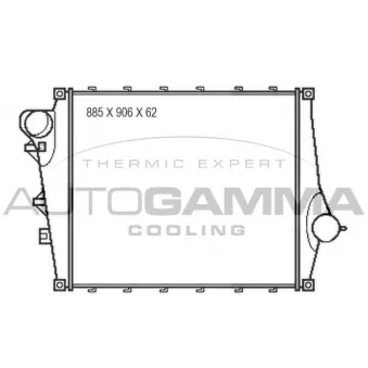 Intercooler, échangeur AUTOGAMMA 405502