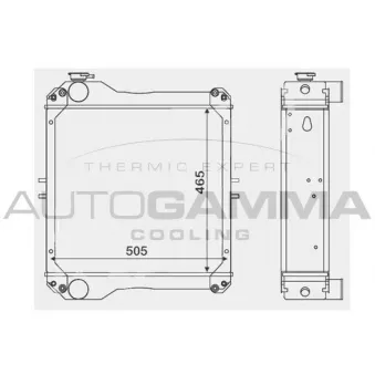 AUTOGAMMA 405560 - Radiateur, refroidissement du moteur