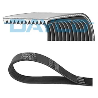 Courroie trapézoïdale à nervures DAYCO 12PK1835HD