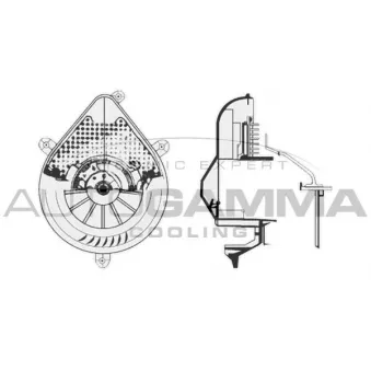 Pulseur d'air habitacle AUTOGAMMA OEM 6441A0