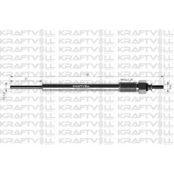 Bougie de préchauffage KRAFTVOLL GERMANY OEM 367104A100