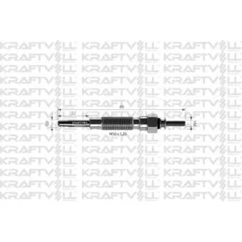 Bougie de préchauffage KRAFTVOLL GERMANY OEM 110654P400