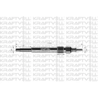 Bougie de préchauffage KRAFTVOLL GERMANY OEM A0011592101