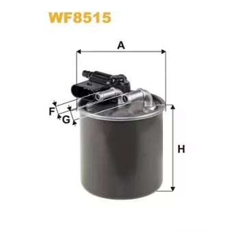 Filtre à carburant WIX FILTERS WF8515 pour MERCEDES-BENZ CLASSE A A 180 CDI / d - 109cv