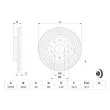 BOSCH 0 986 479 940 - Jeu de 2 disques de frein avant