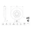 BOSCH 0 986 479 B50 - Jeu de 2 disques de frein avant