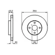 BOSCH 0 986 479 B60 - Jeu de 2 disques de frein avant