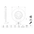 BOSCH 0 986 479 B68 - Jeu de 2 disques de frein avant