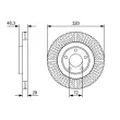 BOSCH 0 986 479 W04 - Jeu de 2 disques de frein avant