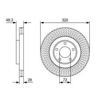 BOSCH 0 986 479 W04 - Jeu de 2 disques de frein avant