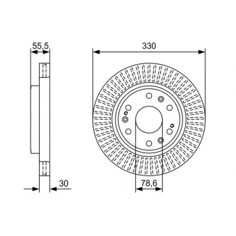 BOSCH 0 986 479 W30 - Jeu de 2 disques de frein avant