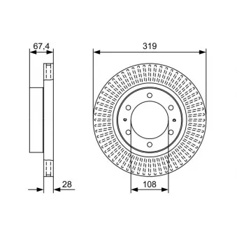 Jeu de 2 disques de frein avant BOSCH OEM 435120K090