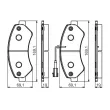 BOSCH 0 986 495 095 - Jeu de 4 plaquettes de frein avant