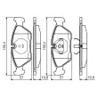 BOSCH 0 986 495 162 - Jeu de 4 plaquettes de frein avant