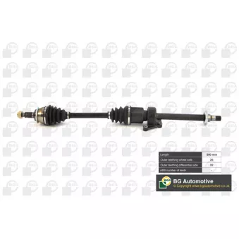 Arbre de transmission avant droit BGA OEM 31607518238
