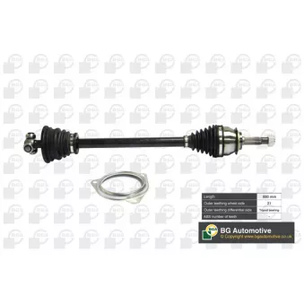 Arbre de transmission avant gauche BGA OEM 391010446R