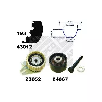 MAPCO 23012 - Kit de distribution