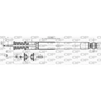 Jeu de 2 amortisseurs arrière OPEN PARTS OEM 562104653R
