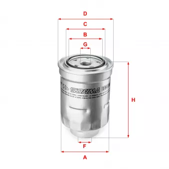 Filtre à carburant SOFIMA OEM 2339030180