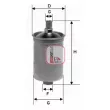 SOFIMA S 1503 B - Filtre à carburant