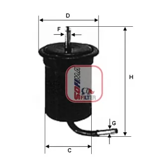 Filtre à carburant SOFIMA OEM 0K08A20490A