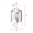 SOFIMA S 1834 B - Filtre à carburant