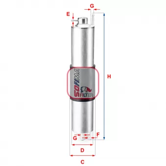 Filtre à carburant SOFIMA OEM 13321439407