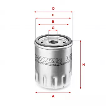 Filtre à huile SOFIMA OEM 77bm6714c2a