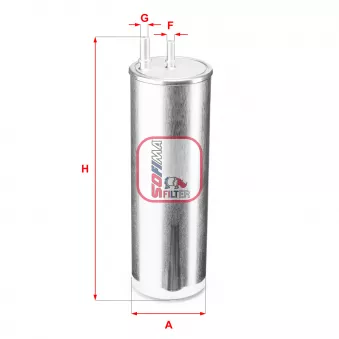 Filtre à carburant SOFIMA OEM 7H0127401D