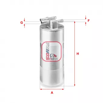 Filtre à carburant SOFIMA OEM 4F0127401H