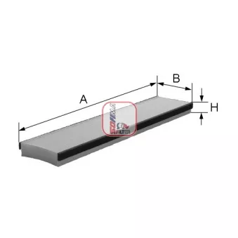 Filtre, air de l'habitacle SOFIMA OEM 93BW16N619AB