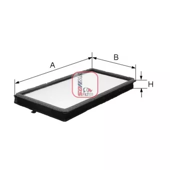 Filtre, air de l'habitacle SOFIMA OEM 64311390836