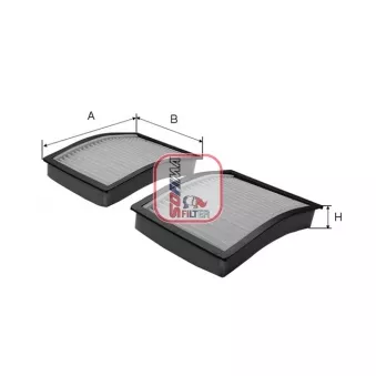 Filtre, air de l'habitacle SOFIMA OEM 64319071933