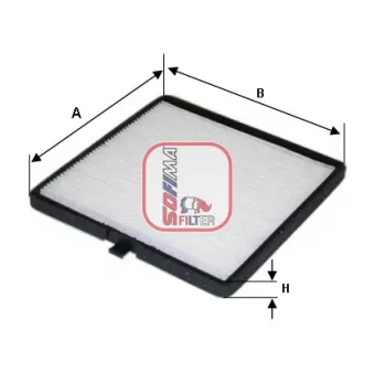 Filtre, air de l'habitacle SOFIMA OEM EC96554378