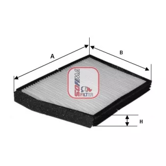 Filtre, air de l'habitacle SOFIMA OEM 96190645