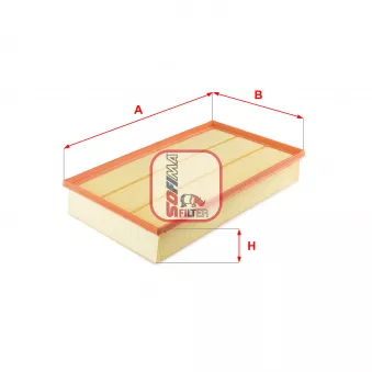 Filtre à air SOFIMA S 3661 A pour AUDI A3 RS3 quattro - 367cv