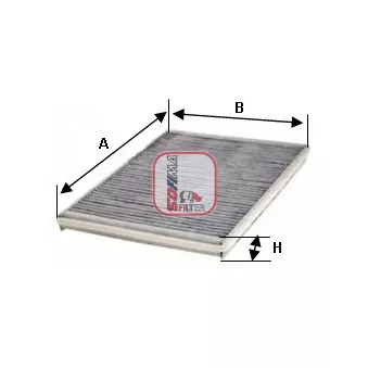 Filtre, air de l'habitacle SOFIMA OEM 1139655
